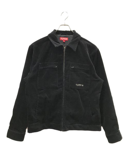 SUPREME（シュプリーム）Supreme (シュプリーム) Corduroy Zip Jacket ブラック サイズ:Mの古着・服飾アイテム