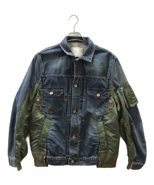 sacai（サカイ）sacai (サカイ) Denim x MA-1 Jacket インディゴ サイズ:2の古着・服飾アイテム