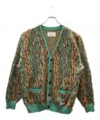 WACKO MARIAワコマリア）の古着「LEOPARD MOHAIR CARDIGAN ( TYPE-2 )」｜グリーン