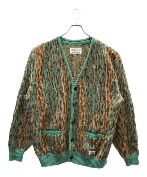 WACKO MARIA（ワコマリア）WACKO MARIA (ワコマリア) LEOPARD MOHAIR CARDIGAN ( TYPE-2 ) グリーン サイズ:Lの古着・服飾アイテム