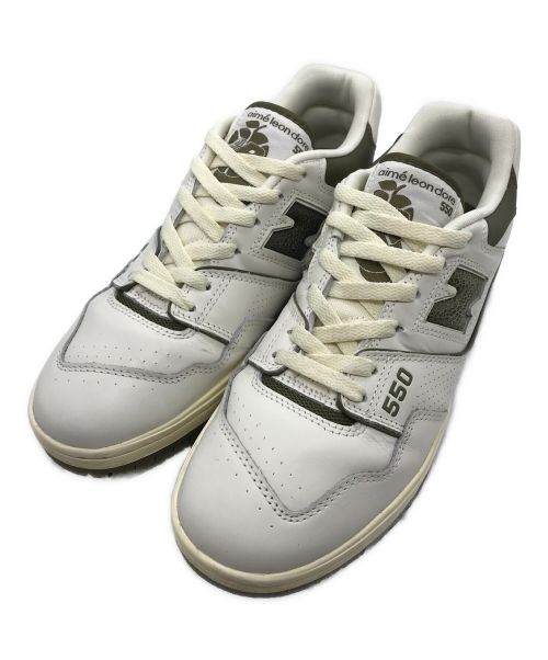 NEW BALANCE（ニューバランス）NEW BALANCE (ニューバランス) Aime Leon Dore (エメレオンドレ) BB550AD1 ホワイト×カーキ サイズ:28の古着・服飾アイテム