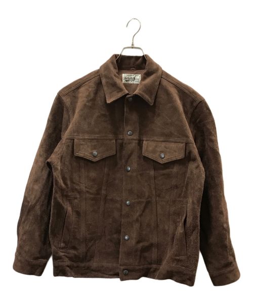 WACKO MARIA（ワコマリア）WACKO MARIA (ワコマリア) SUEDE LEATHER TRUCKER JACKET(TYPE-1) ブラウン サイズ:Mの古着・服飾アイテム