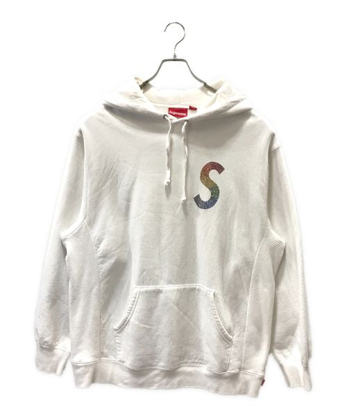 SUPREME（シュプリーム）SUPREME (シュプリーム) 21SS Swarovski S Logo Hooded Sweatshirt ホワイト サイズ:Lの古着・服飾アイテム