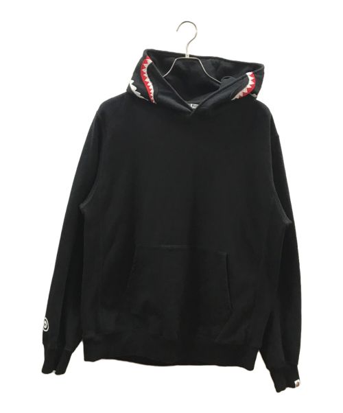 A BATHING APE（アベイシングエイプ）A BATHING APE (アベイシングエイプ) SHARK PULLOVER HOODIE ブラック サイズ:2XLの古着・服飾アイテム