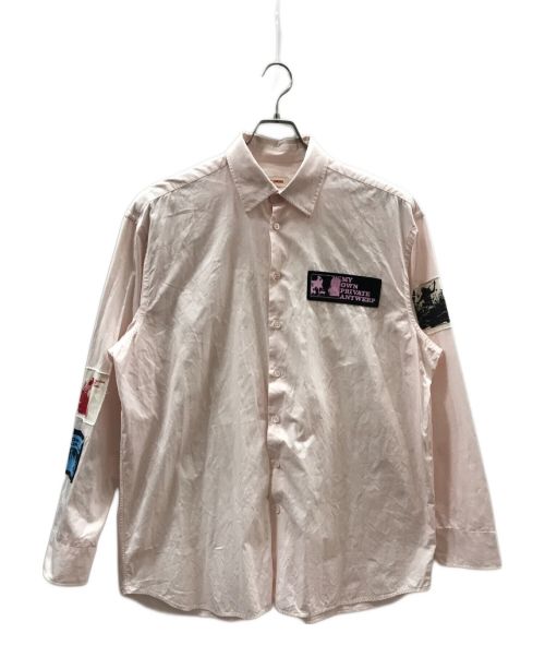 RAF SIMONS（ラフシモンズ）RAF SIMONS (ラフシモンズ) OVERSIZED SHIRT WITH PATCHES ピンク サイズ:44の古着・服飾アイテム