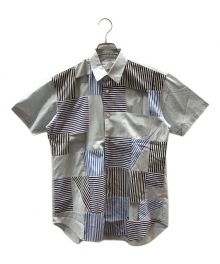 COMME des GARCONS SHIRT（コムデギャルソンシャツ）の古着「クレイジーパターン再構築半袖シャツ」｜ブルー