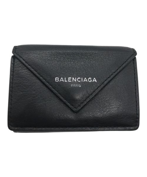 BALENCIAGA（バレンシアガ）BALENCIAGA (バレンシアガ) ペーパーミニウォレット ブラック サイズ:下記参照の古着・服飾アイテム