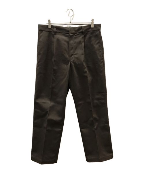 Dickies（ディッキーズ）Dickies (ディッキーズ) WACKO MARIA (ワコマリア) PLEATED TROUSERS ブラウン サイズ:Lの古着・服飾アイテム