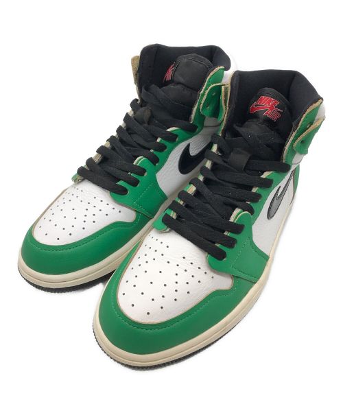 NIKE（ナイキ）NIKE (ナイキ) AIR JORDAN 1 HIGH OG グリーン×ホワイト サイズ:27の古着・服飾アイテム