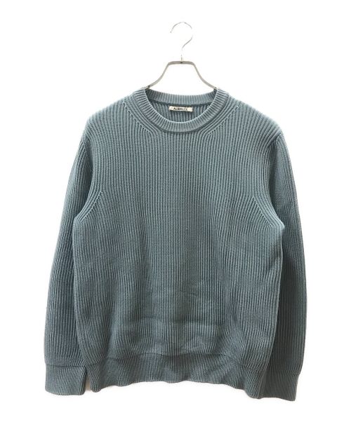 AURALEE（オーラリー）AURALEE (オーラリー) SUPER FINE WOOL RIB KNIT P/O ブルー サイズ:4の古着・服飾アイテム