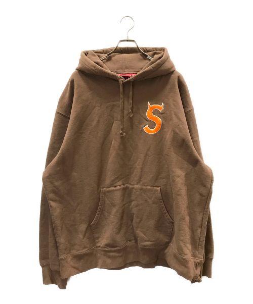 SUPREME（シュプリーム）SUPREME (シュプリーム) ツノSロゴフーディー ブラウン サイズ:XXLの古着・服飾アイテム