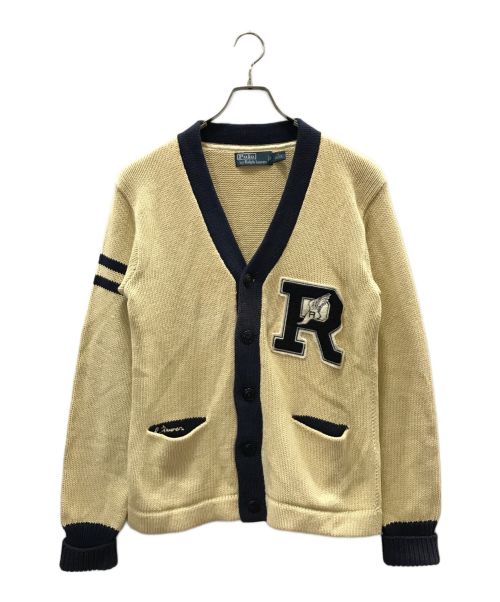 POLO RALPH LAUREN（ポロ・ラルフローレン）POLO RALPH LAUREN (ポロ・ラルフローレン) レタードカーディガン ベージュ サイズ:Sの古着・服飾アイテム