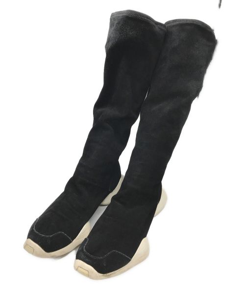 RICK OWENS（リックオウエンス）RICK OWENS (リックオウエンス) adidas (アディダス) ロングブーツスニーカー ブラック サイズ:8の古着・服飾アイテム