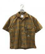 and wanderアンドワンダー）の古着「Dry Check short-sleeve shirt」｜ブラウン