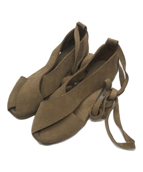 JACQUES SOLOVIERE（ジャック ソロヴィエール）JACQUES SOLOVIERE (ジャック ソロヴィエール) Open Toe Sandals ブラウン サイズ:23の古着・服飾アイテム