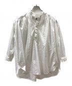 Traditional Weatherwearトラディショナルウェザーウェア）の古着「GATHERD FRILL SHIRT」｜ホワイト