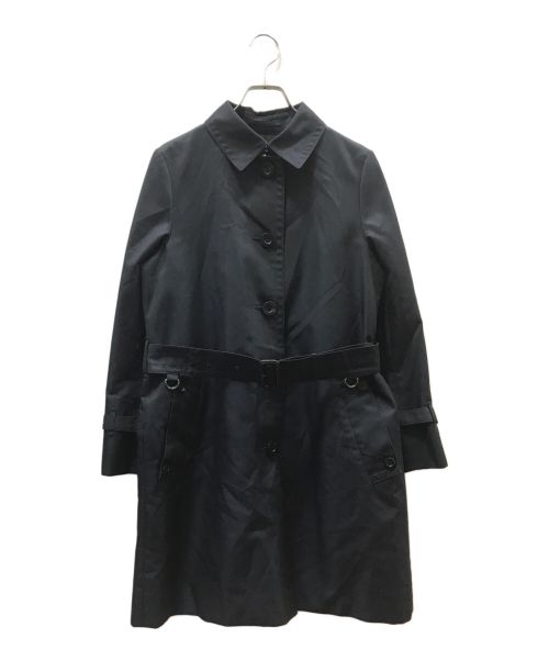 Aquascutum（アクアスキュータム）Aquascutum (アクアスキュータム) シングルブレストベーシックトレンチコート ネイビー サイズ:8の古着・服飾アイテム