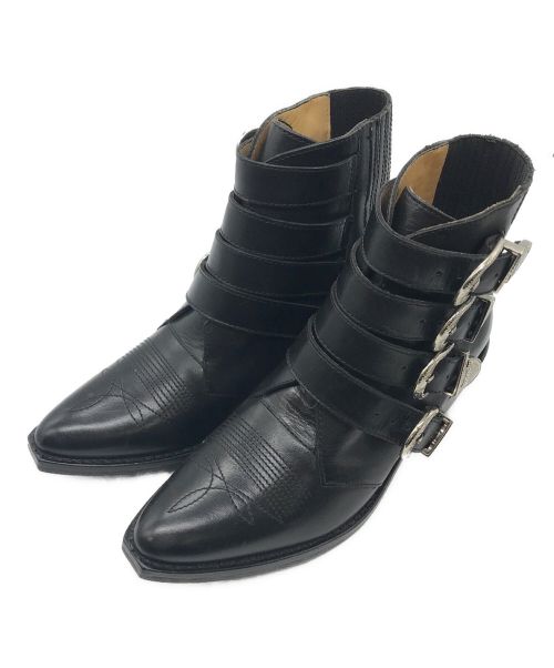 TOGA PULLA（トーガ プルラ）TOGA PULLA (トーガ プルラ) バックルストラップ ブーツ ブラック サイズ:22.5の古着・服飾アイテム