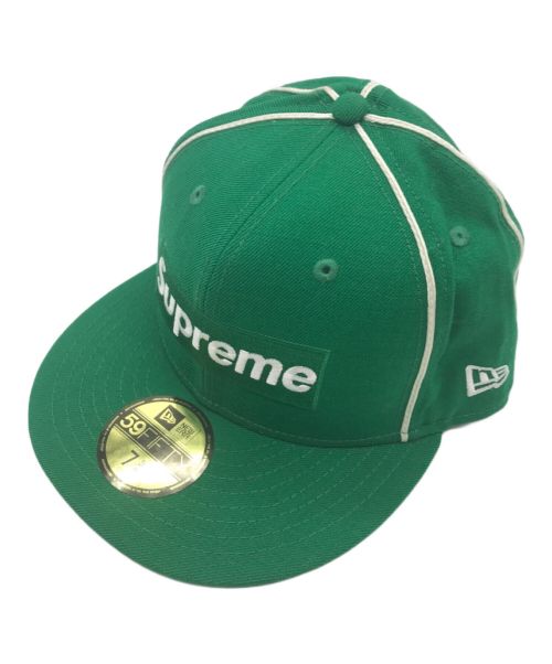 SUPREME（シュプリーム）Supreme (シュプリーム) New Era (ニューエラ) Box Logo Piping New Era グリーン サイズ:7 5/8の古着・服飾アイテム