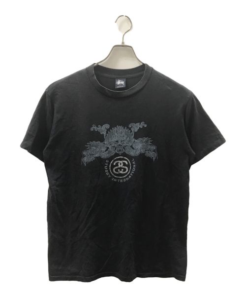 stussy（ステューシー）stussy (ステューシー) ドラゴンプリントTシャツ ブラック サイズ:Lの古着・服飾アイテム