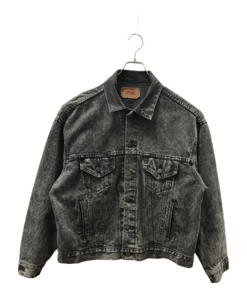 LEVI'S（リーバイス）LEVI'S (リーバイス) ケミカルウォッシュ ブラック デニム ジャケット ブラック サイズ:Lの古着・服飾アイテム