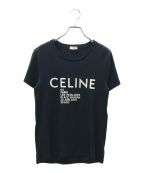 CELINEセリーヌ）の古着「ロゴプリントTシャツ」｜ブラック