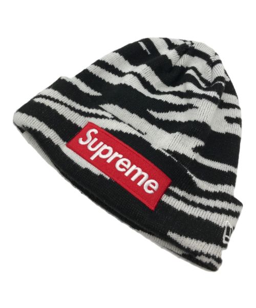 SUPREME（シュプリーム）Supreme (シュプリーム) New Era (ニューエラ) Box Logo beanie ブラック×ホワイト サイズ:下記参照の古着・服飾アイテム