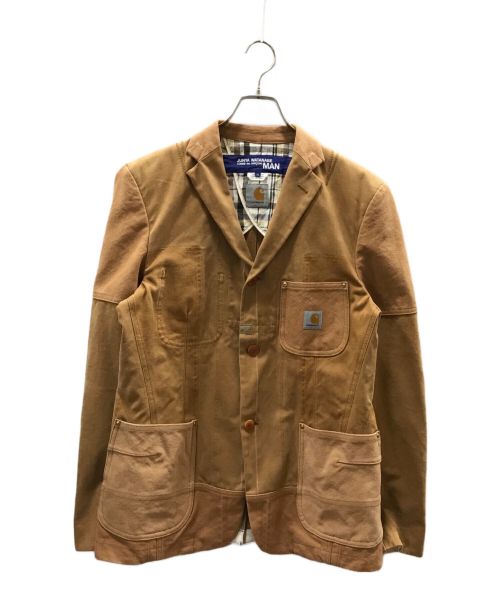 COMME des GARCONS JUNYA WATANABE MAN（コム デ ギャルソン ジュンヤ ワタナベ マン）COMME des GARCONS JUNYA WATANABE MAN (コム デ ギャルソン ジュンヤ ワタナベ マン) CarHartt (カーハート) 再構築テーラードジャケット ベージュ サイズ:Mの古着・服飾アイテム