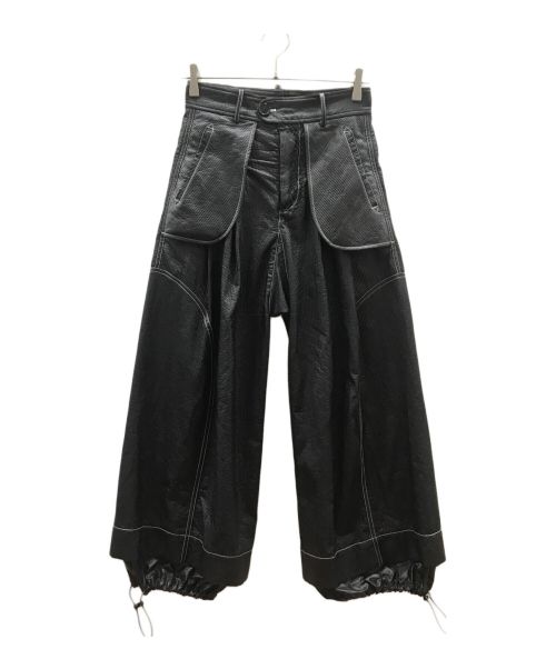 NUTEMPEROR（ナットエンペラー）NUTEMPEROR (ナットエンペラー) WIDE PU LEATHER PANTS ブラック サイズ:２の古着・服飾アイテム