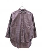 MAISON SPECIALメゾンスペシャル）の古着「Prime-Over Long Length Shirt Coat」｜パープル