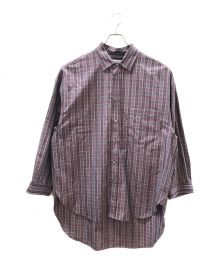 MAISON SPECIAL（メゾンスペシャル）の古着「Prime-Over Long Length Shirt Coat」｜パープル