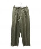 Phlannelフランネル）の古着「WOOL TROPICAL TROUSERS」｜グリーン