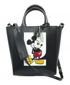 UNDERCOVER×DISNEYアンダーカバー×ディズニー）の古着「レザー刺繍BAG」｜ブラック