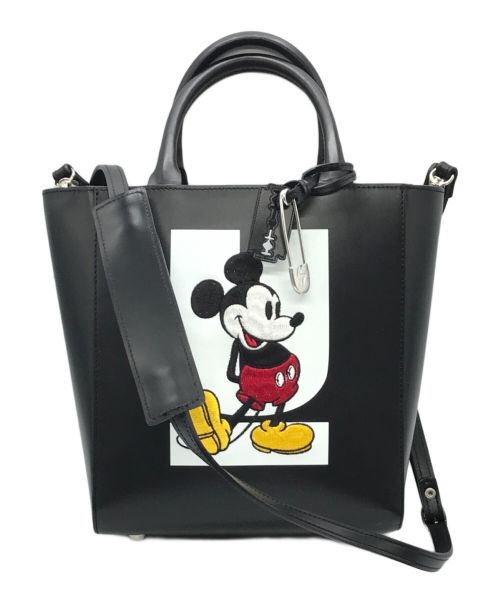 UNDERCOVER（アンダーカバー）UNDERCOVER (アンダーカバー) DISNEY (ディズニー) レザー刺繍BAG ブラック サイズ:下記参照の古着・服飾アイテム