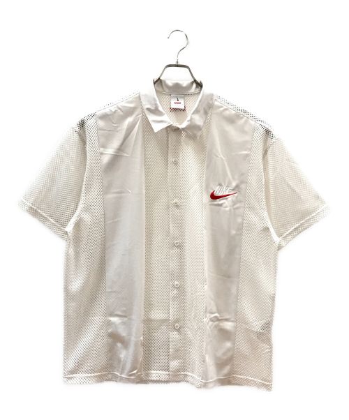 NIKE（ナイキ）NIKE (ナイキ) SUPREME (シュプリーム) Mesh S/S Shirt White ホワイト サイズ:Lの古着・服飾アイテム