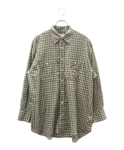 Spick and Span（スピックアンドスパン）Spick and Span (スピックアンドスパン) コットンボイルチェックシャツ グレー サイズ:FREEの古着・服飾アイテム