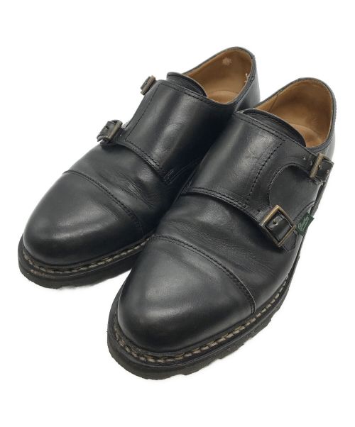 PARABOOT（パラブーツ）PARABOOT (パラブーツ) ダブルモンクストラップシューズ ブラック サイズ:25.5の古着・服飾アイテム