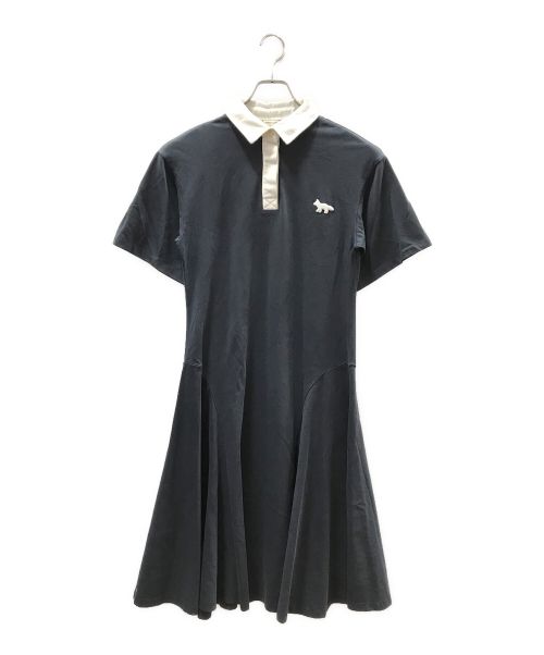 maison kitsune（メゾンキツネ）maison kitsune (メゾンキツネ) Rugby Volant Polo Dress ネイビー サイズ:Sの古着・服飾アイテム