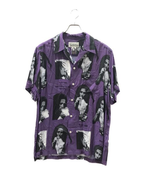 WACKO MARIA（ワコマリア）WACKO MARIA (ワコマリア) BOB MARLEY/ S/S HAWAIIAN SHIRT パープル サイズ:Lの古着・服飾アイテム