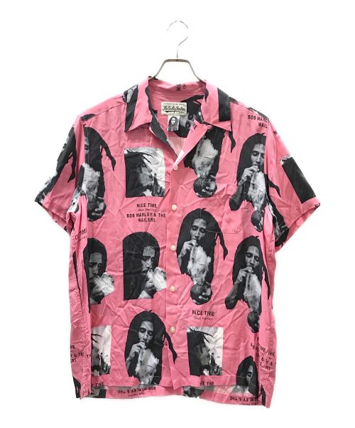 WACKO MARIA（ワコマリア）WACKO MARIA (ワコマリア) BOB MARLEY/ S/S HAWAIIAN SHIRT ピンク サイズ:Lの古着・服飾アイテム