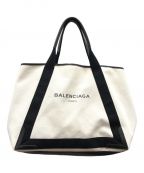 BALENCIAGAバレンシアガ）の古着「ネイビーカバストートバックM」｜アイボリー