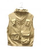 JOHN MASON SMITHジョンメイソンスミス）の古着「COTTON NYLON MILITARY HOOD P/O VEST」｜ベージュ