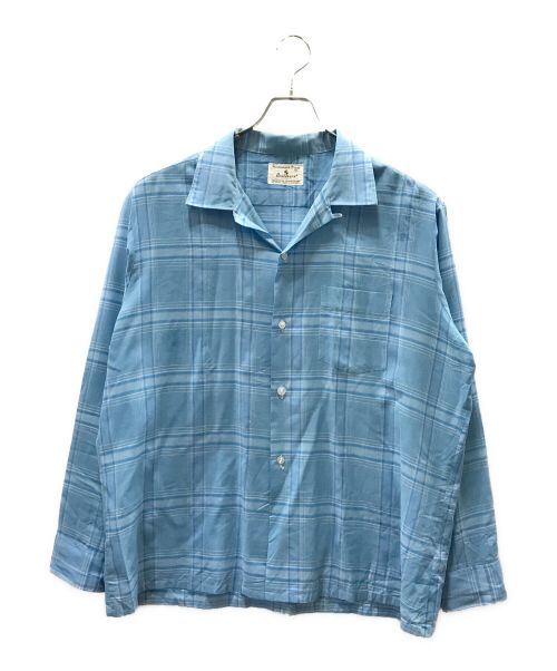 Braidburn（エディンバラ）Braidburn (エディンバラ) オープンカラーシャツ ブルー サイズ:XLの古着・服飾アイテム