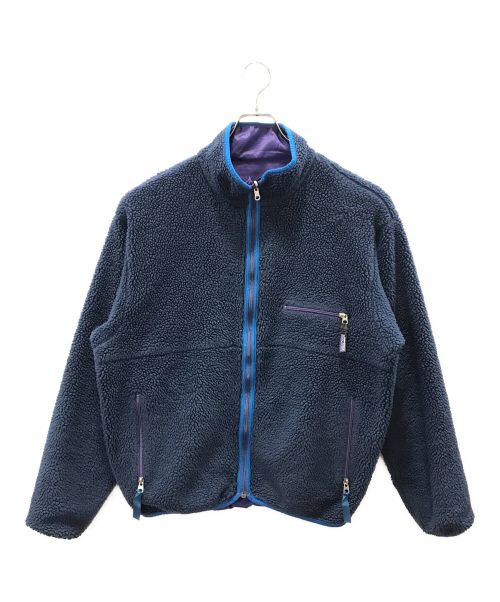 Patagonia（パタゴニア）Patagonia (パタゴニア) グリセードカーディガン インクブルー × エッグプラント サイズ:Lの古着・服飾アイテム