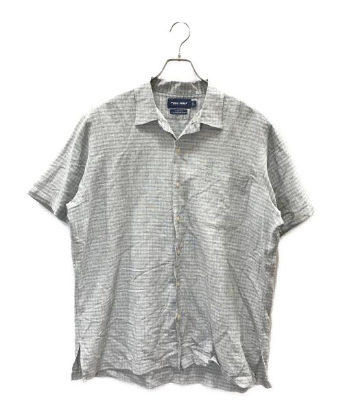 POLO GOLF（ポロ ゴルフ）POLO GOLF (ポロ ゴルフ) CLAYTONリネンチェック グレー サイズ:Lの古着・服飾アイテム