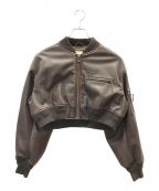 SLYスライ）の古着「VINTAGE F／LEATHER CROP」｜ブラウン