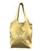 A.P.C.アーペーセー）の古着「ロゴプリント ミディアム トートバッグ」｜イエロー