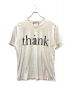 GUCCI（グッチ）の古着「THINK THANK ロゴTシャツ」｜アイボリー