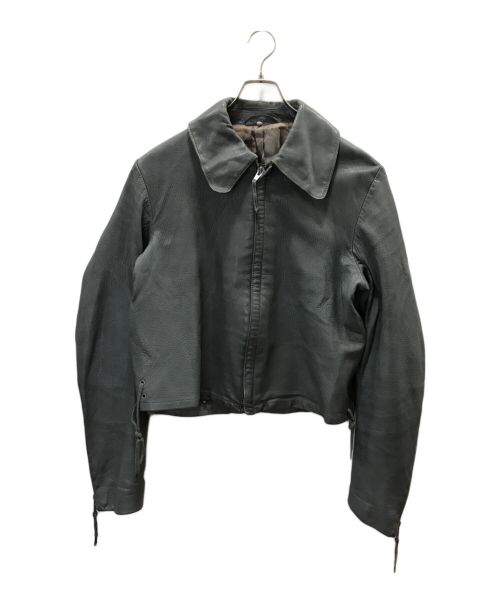 German navy（ドイツカイグン）German navy (ドイツカイグン) Submarine Leather Jacket グレー サイズ:19の古着・服飾アイテム