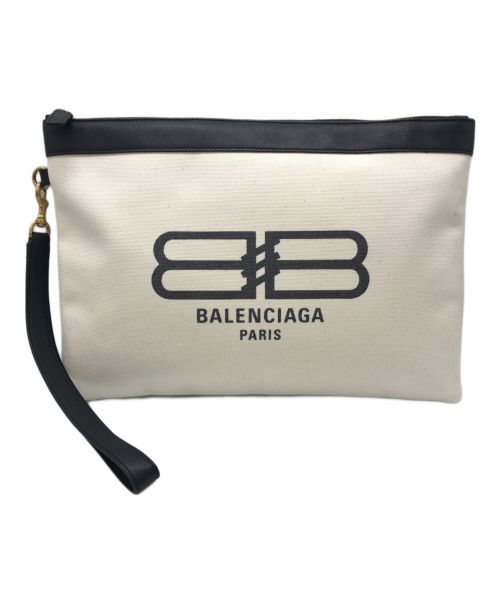 BALENCIAGA（バレンシアガ）BALENCIAGA (バレンシアガ) クラッチバッグ アイボリー×ブラック サイズ:下記参照の古着・服飾アイテム